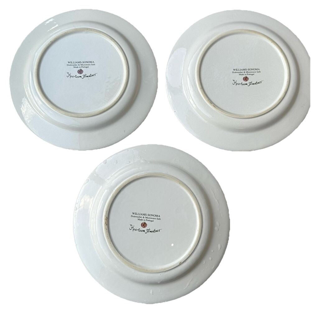 Williams Sonoma Heirloom Tomatoes 9" Plates (Set Of 3) Portugal - Picture 10 of 10